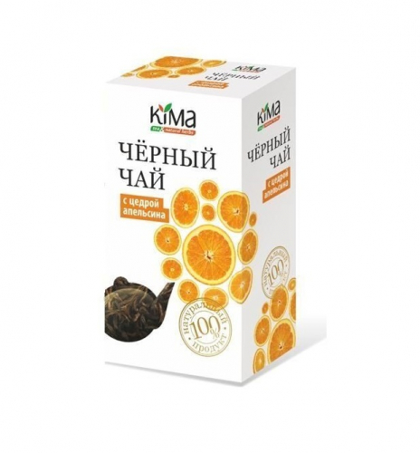 Чай чёрный листовой КИМА с цедрой апельсина, 50 гр