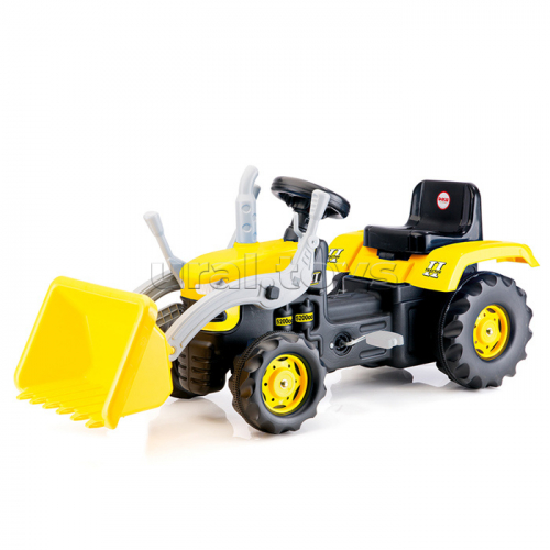 Игрушка Трактор педальный с ковшом, клаксон, желтая