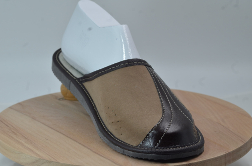 081-37  Обувь домашняя (Тапочки кожаные)
