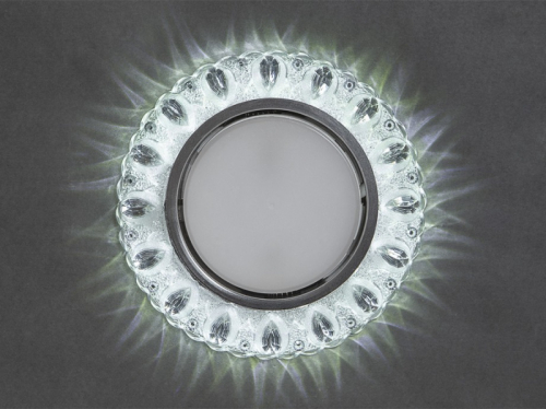 встраиваемый светильник GLX-SP-H-6007-GX53-3W-ШАМПАНЬ+Диодная подсветка (1шт)