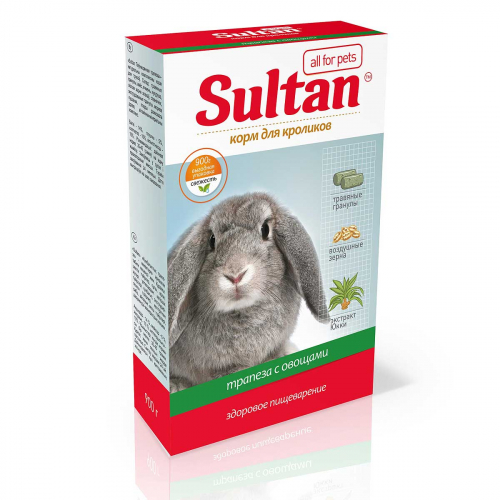 Султан (Sultan) Корм для кроликов 900 г Трапеза с овощами 4274 х8
