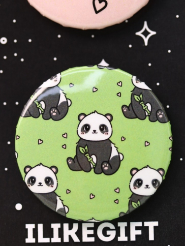 Набор значков 3 шт. iLikeGift Аниме «Panda»