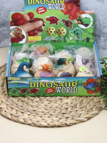 Мялка - антистресс «Dinosaur ball», yellow