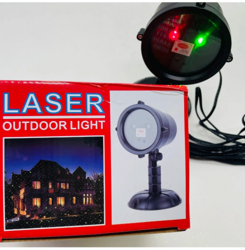 Проектор лазерный уличный с пультом (красная коробка)