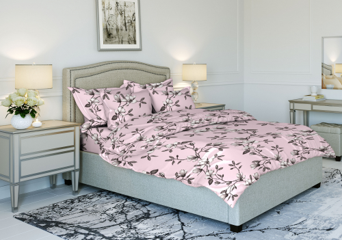 Комплект постельного белья Перламутровое утро розовый бязь