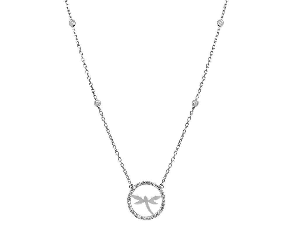 Колье из серебра куб.циркон., ТФК-99