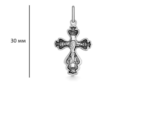 Серебряный крест, без вставки, В10-102-3.55