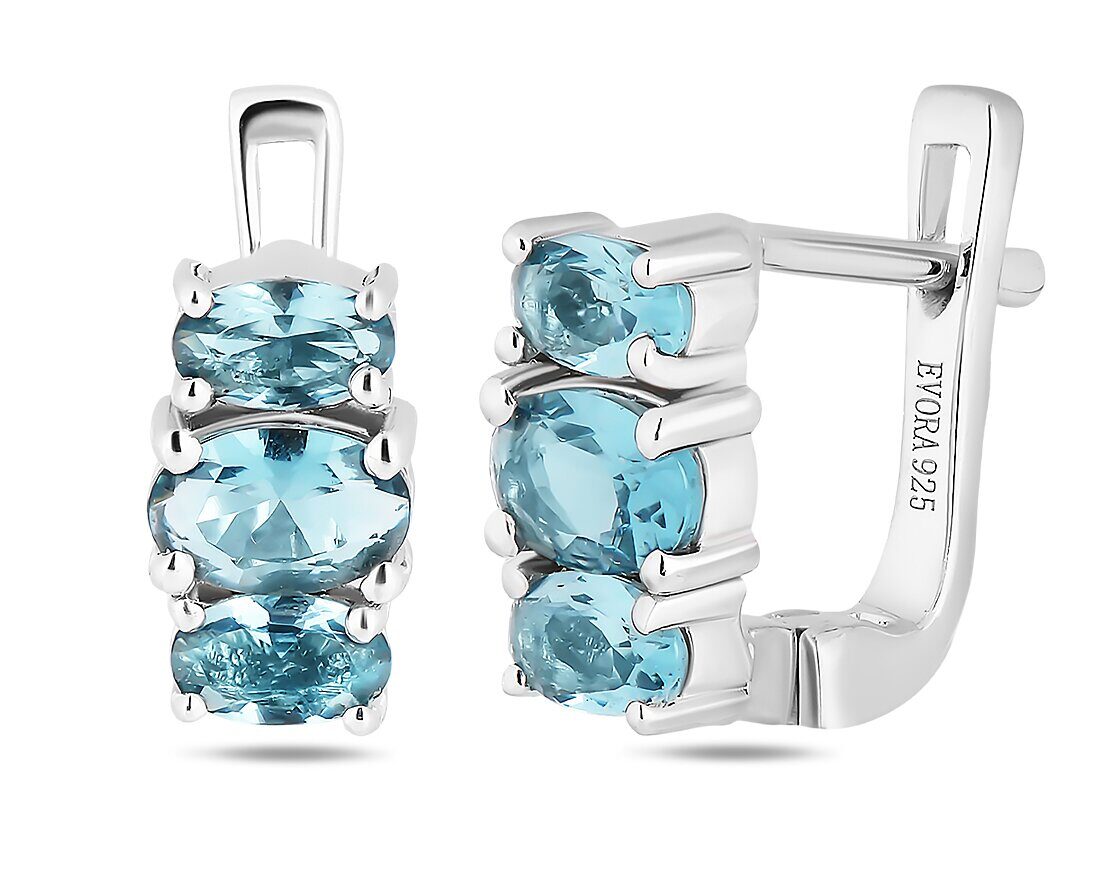 Серьги из серебра лондон топаз кварц, Соловей