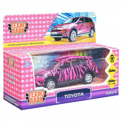 Машина металл Toyota Rav4 для девочек длина, 12 см, (двери, багаж,) инерц, в коробке