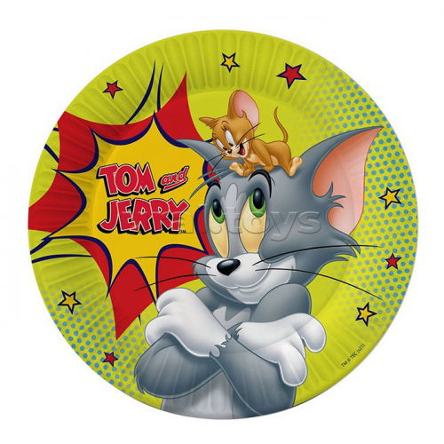 Набор бумажных тарелок Tom&Jerry. (Том крупно), 6 шт d=230 мм