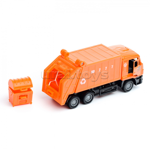 Машина металл KAMAZ Мусоровоз, 12 см, двери, подвижные детали, инерц.