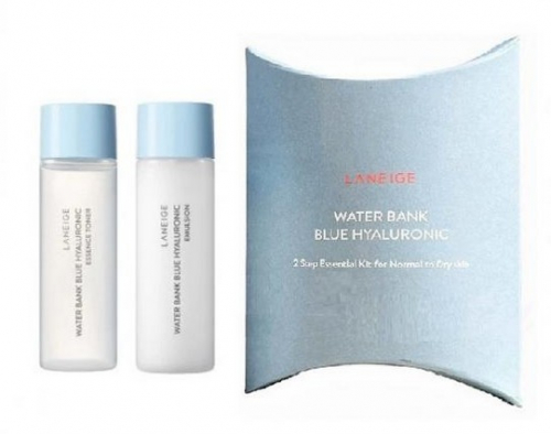 Набор тонер+эмульсия для сухой и нормальной кожи с гиалуроновой кислотой LANEIGE Water Bank Blue Hyaluronic 2 Step Essential Kit For Normal To Dry Skin (без коробочки)