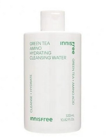 Вода очищающая для снятия макияжа и очищения кожи INNISFREE Green Tea Amino Hidrating Cleansing Water