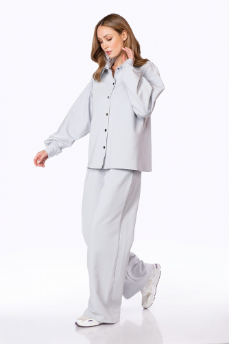Рубашка EZANNA, 898508 W1Rb248F2 Пепельный