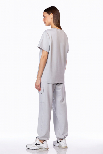 Костюм (Брюки+Футболка) EZANNA, 852701 W1Ks743F2 Пепельный