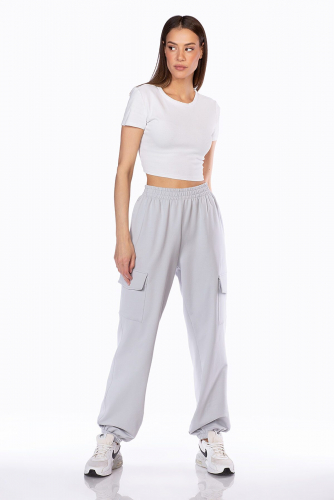 Костюм (Брюки+Футболка) EZANNA, 852701 W1Ks743F2 Пепельный