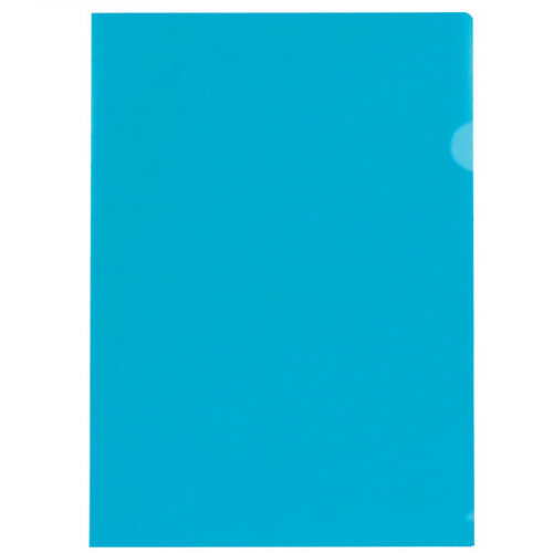 Папка-уголок А4, цвет синий