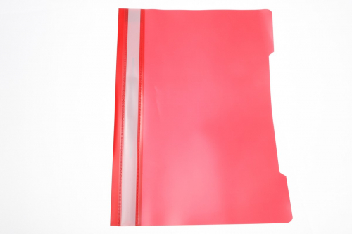 Папка-скоросшиватель пластик А4, цвет красный 