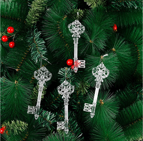 Ключи новогоднее украшение, украшение на елку  4шт