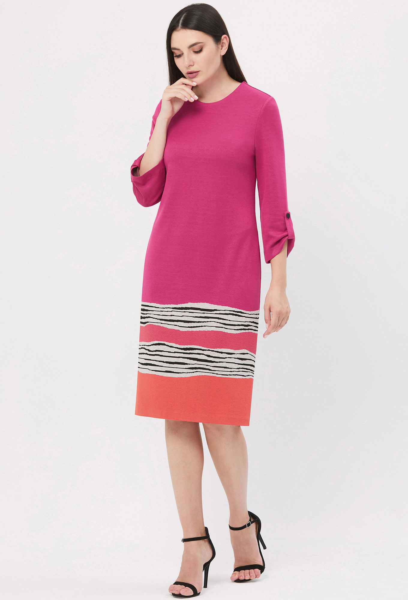 ст. цена2499руб.! Платье Bazalini 4595 фуксия