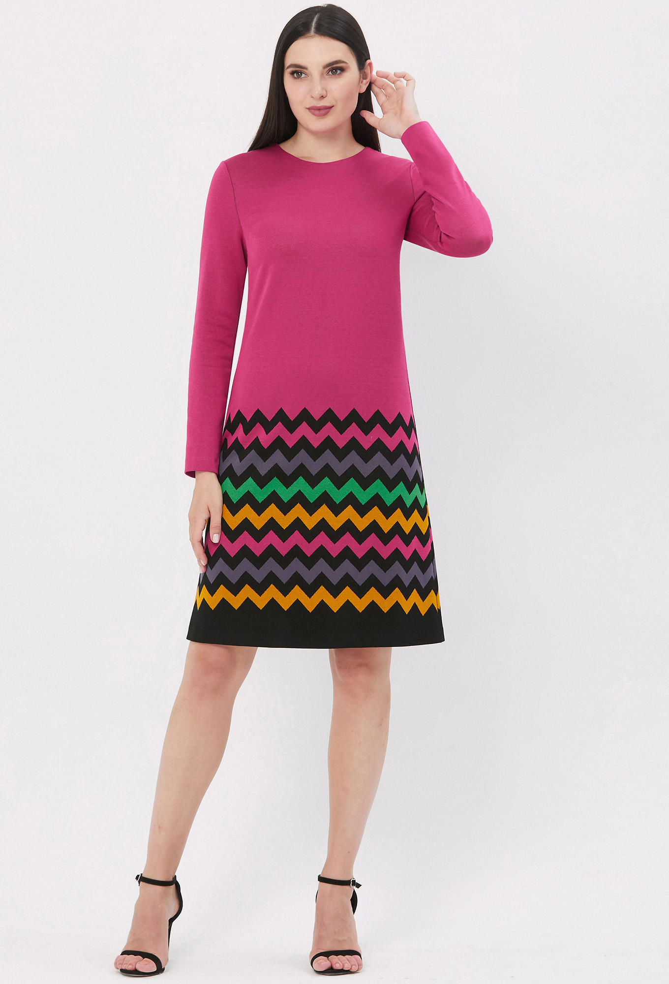 ст. цена2499руб.! Платье Bazalini 4593 фуксия