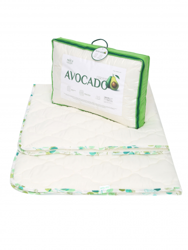 Одеяло Авокадо микрофибра 300г/м2, межсезонное с наполнителем искусственный лебяжий пух