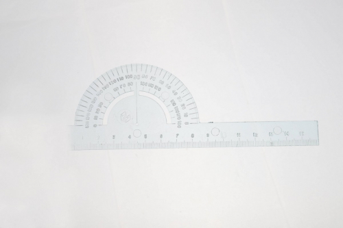 Транспортир 15см, 180° пласт.