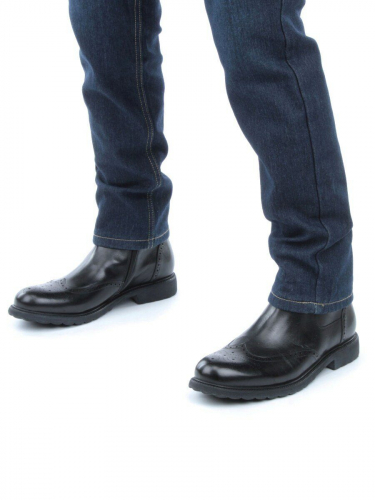 01-H9053-B3-SW3 BLACK Ботинки демисезонные мужские (натуральная кожа)
