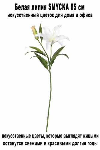 Белая лилия SMYCKA 85 см