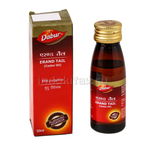 масло Дабур касторовое 100% натуральное холодного отжима 50мл ( Erand tel - Castor oil )