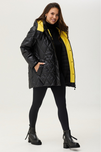 Куртка 2350 черный + желтый