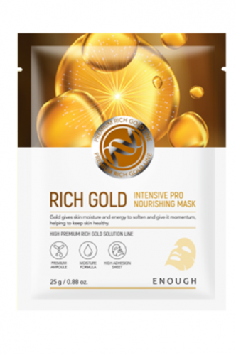 Питательная тканевая маска для лица с золотом Rich Gold Intensive Pro Nourishing Mask 1 шт