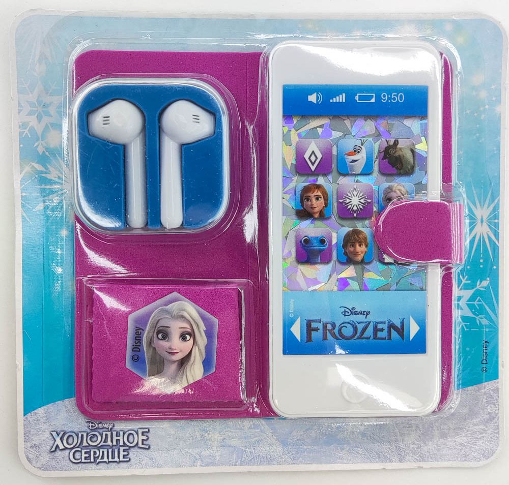 ж-л Холодное сердце 05/23 с ВЛОЖЕНИЕМ Игрушка в форме телефона с наушниками (без функционала) и чехлом