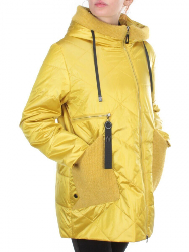 22-302 YELLOW Куртка демисезонная женская AKiDSEFRS (100 гр.синтепона) размер 54