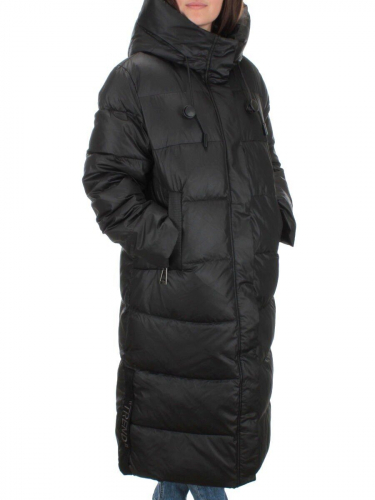H-2202 BLACK Пальто зимнее женское (200 гр .холлофайбер) размер 50