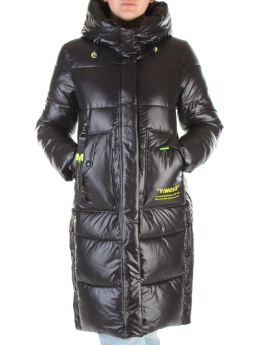 2180 BLACK Пальто женское зимнее (холлофайбер) размер S -42 российский