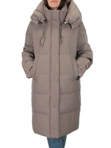 2098 DK.BEIGE Пальто зимнее женское (200 гр .холлофайбер) размер 46
