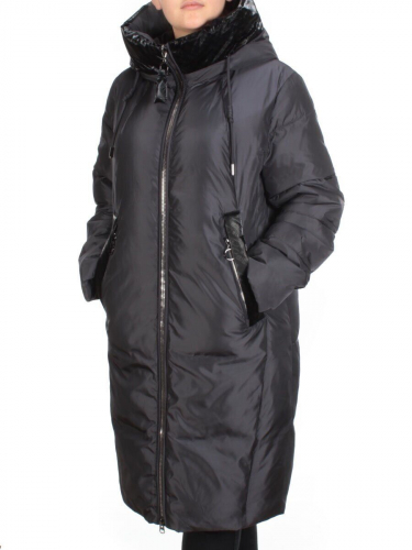 22607 BLACK Пальто зимнее женское SOFT FEATHERS (200 гр. био-пух) размер 48/50