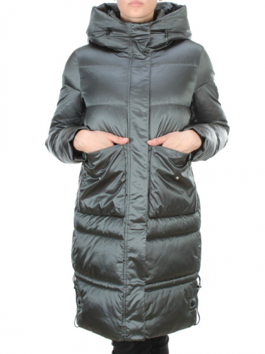 9106 AQUAMARINE Пальто зимнее женское FLOWEROVE (200 гр. холлофайбера) размер L - 50 российский