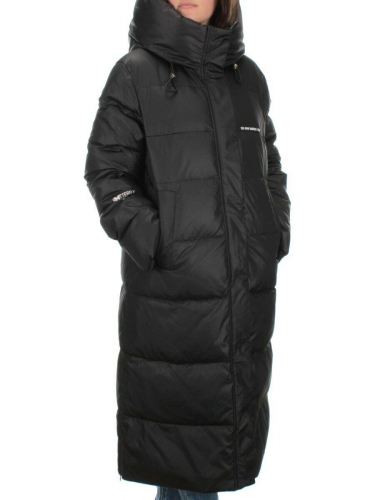 H-2203 BLACK Пальто зимнее женское (200 гр .холлофайбер) размер 50