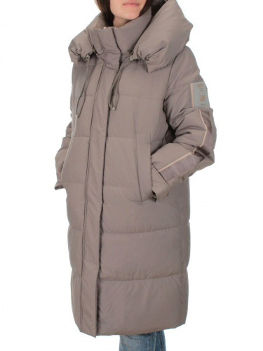2098 DK.BEIGE Пальто зимнее женское (200 гр .холлофайбер) размер 46