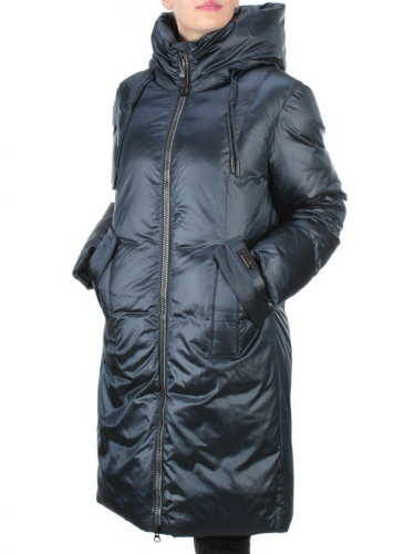 8056 DARK BLUE Пальто зимнее женское SIYAXINGE (200 гр. холлофайбера) размер 52