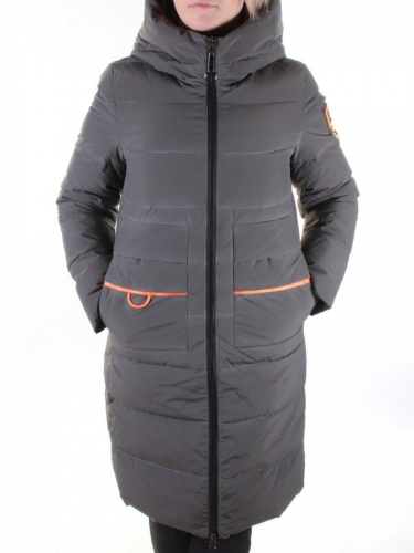 2070 GRAY/BROWN Пальто женское зимнее Par ten размер M - 44 российский