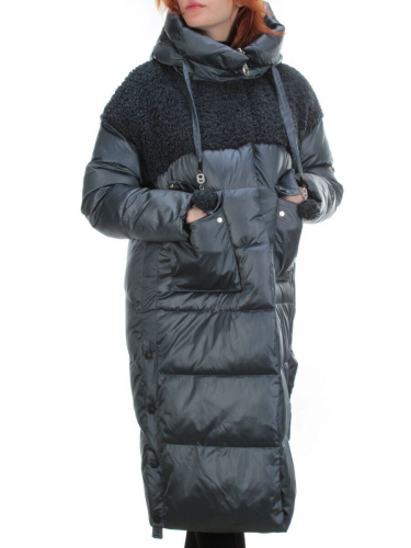 Y21636 DK. GRAY Пальто женское зимнее MEIYEE (200 гр. холлофайбера) размер S - 42 российский