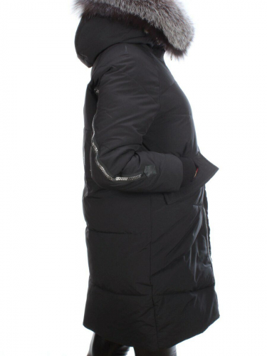 CU-19056 BLACK Пальто женское зимнее CUTEELF (200 гр. холлофайбера) размер L - 46российский