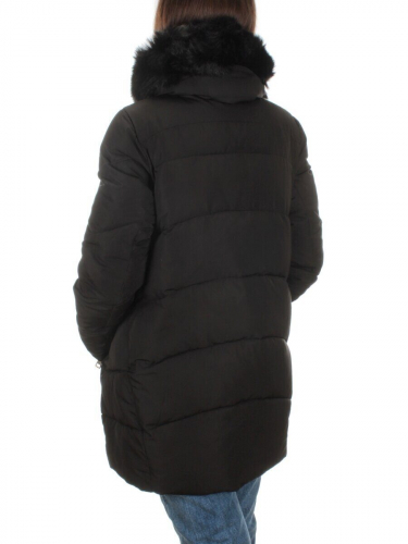 1668 BLACK Куртка зимняя женская (200 гр. холлофайбера) размер 44