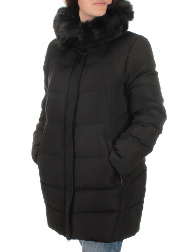 1668 BLACK Куртка зимняя женская (200 гр. холлофайбера) размер 44