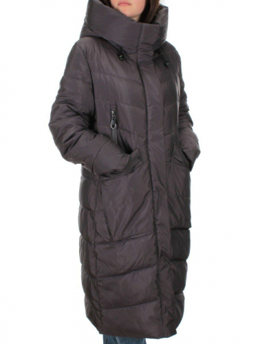 2077 DK.VIOLET Пальто зимнее женское (200 гр .холлофайбер) размер 50