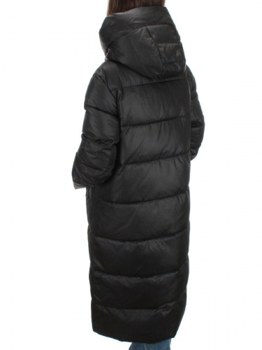 H-2202 BLACK Пальто зимнее женское (200 гр .холлофайбер) размер 50