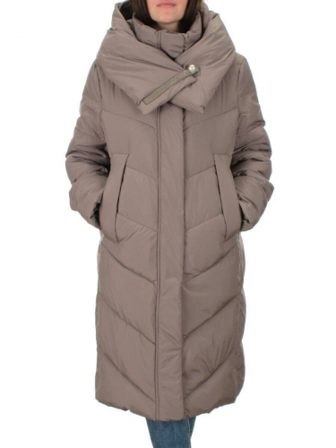 2108 DK.BEIGE Пальто зимнее женское (200 гр .холлофайбер) размер 46